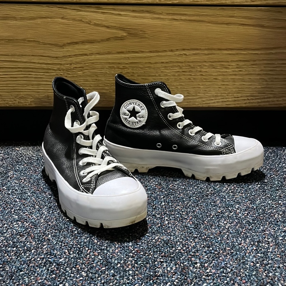 Converse lugged leather high tops
